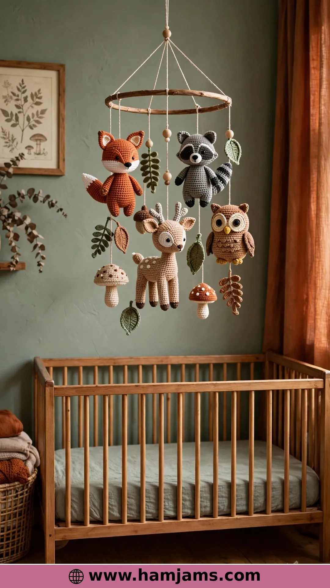 Fox, Raccoon, Fawn and Owl in the Woods