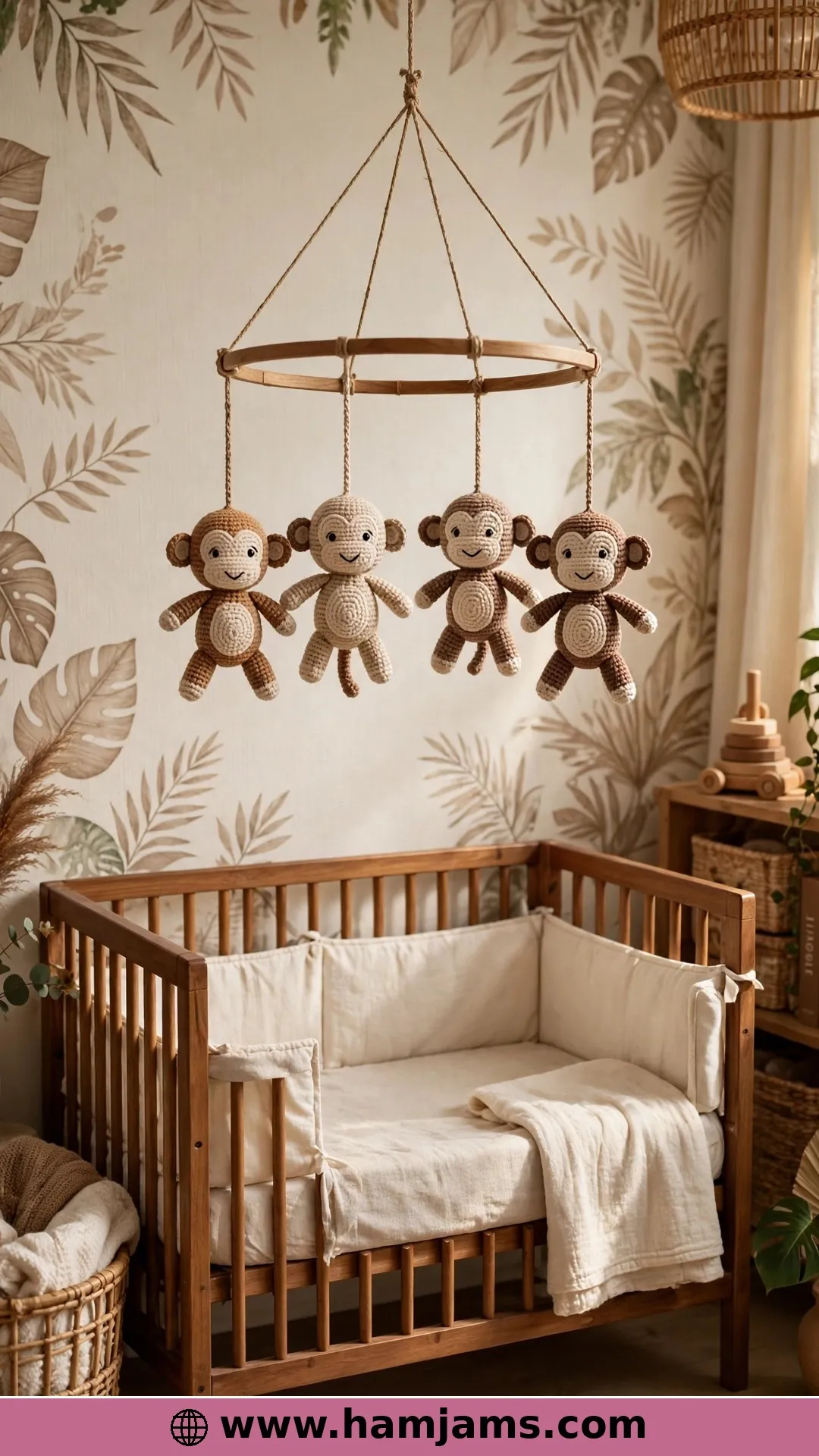 Four Cheeky Monkeys Swinging Overhead