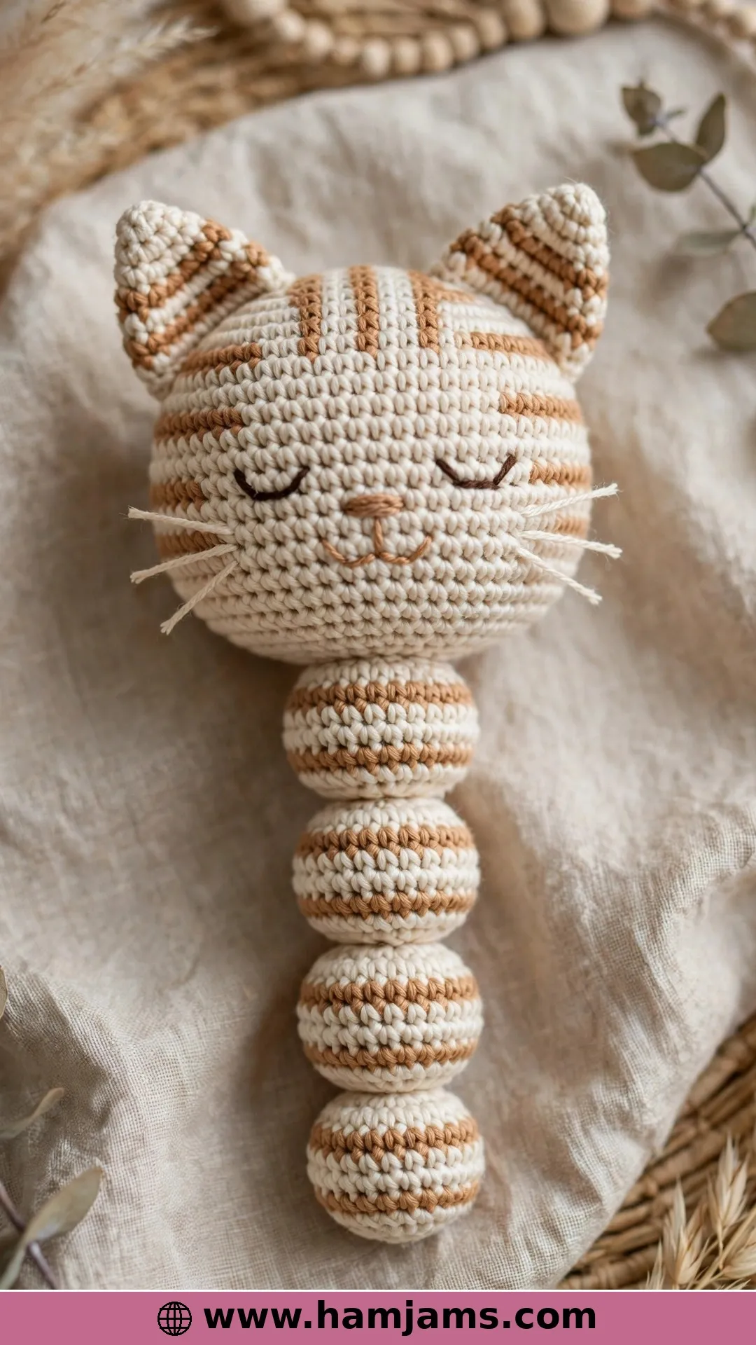 A Sweet Cat Rattle for Tiny Hands