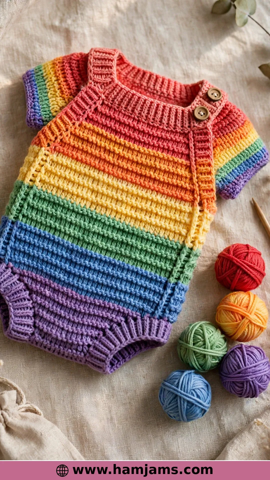 Slip-Stitch Rainbow, Made in One Piece