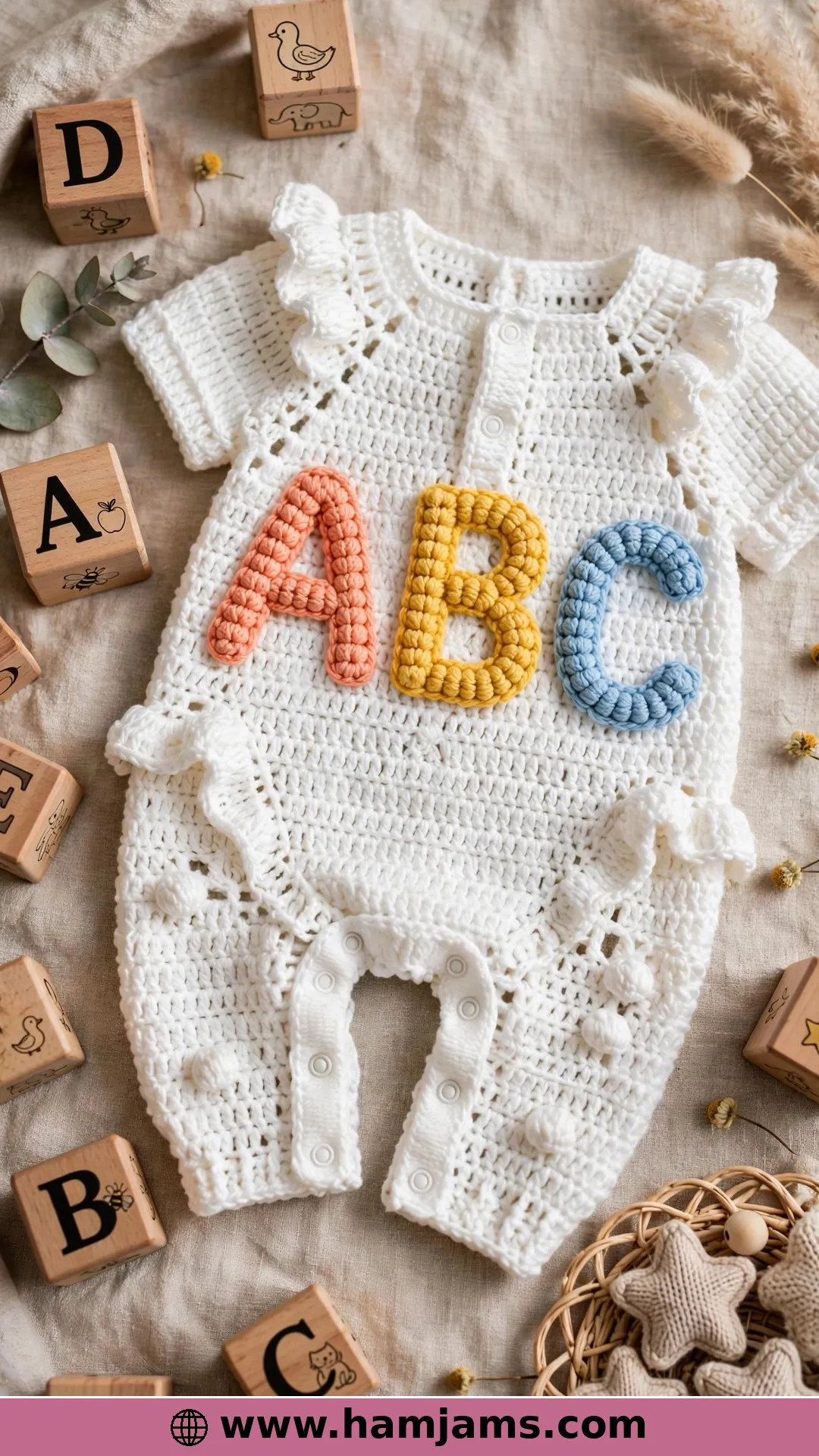 Bobble-Stitch Alphabet Colourwork