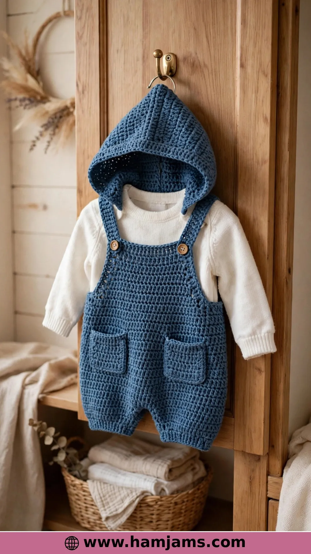 Hooded Dungarees With a Size Chart