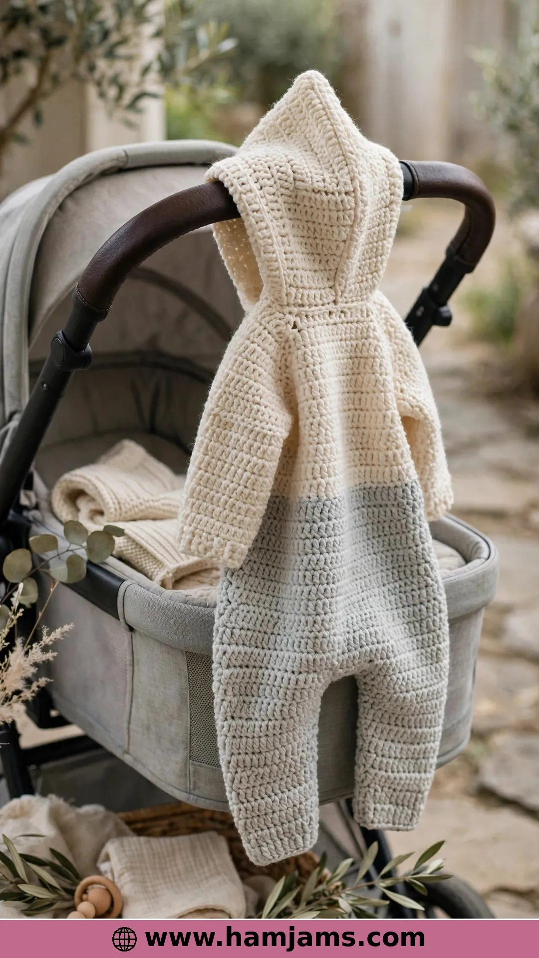 A Cosy Hooded Onesie in Single Crochet