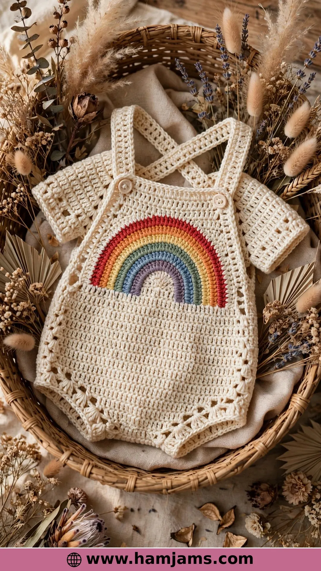 An Intarsia Rainbow Bib