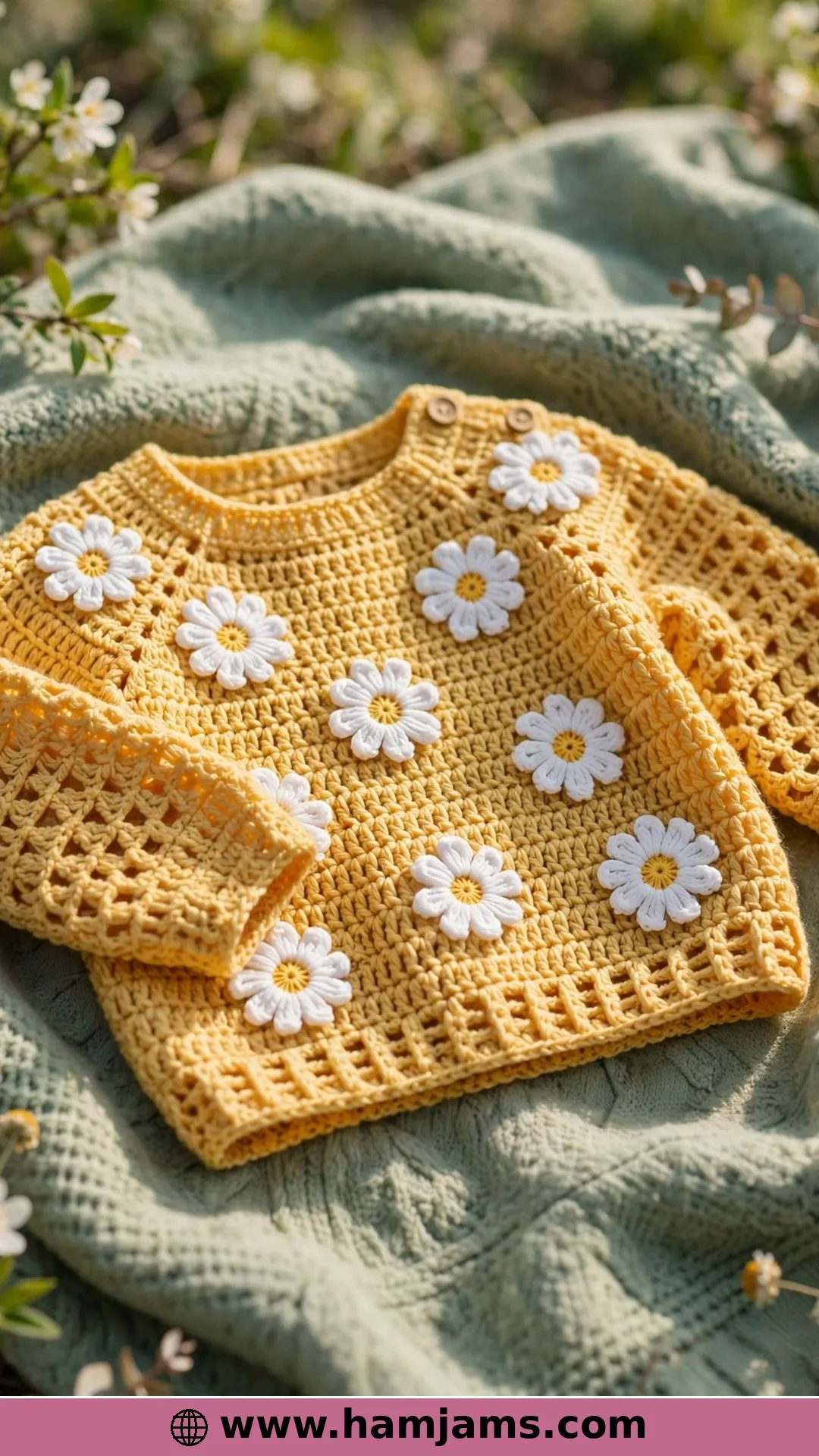 Daisies on a Golden Sweater