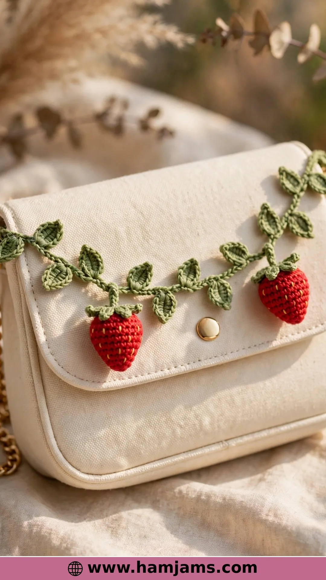 Two Tiny Strawberries on a Chain