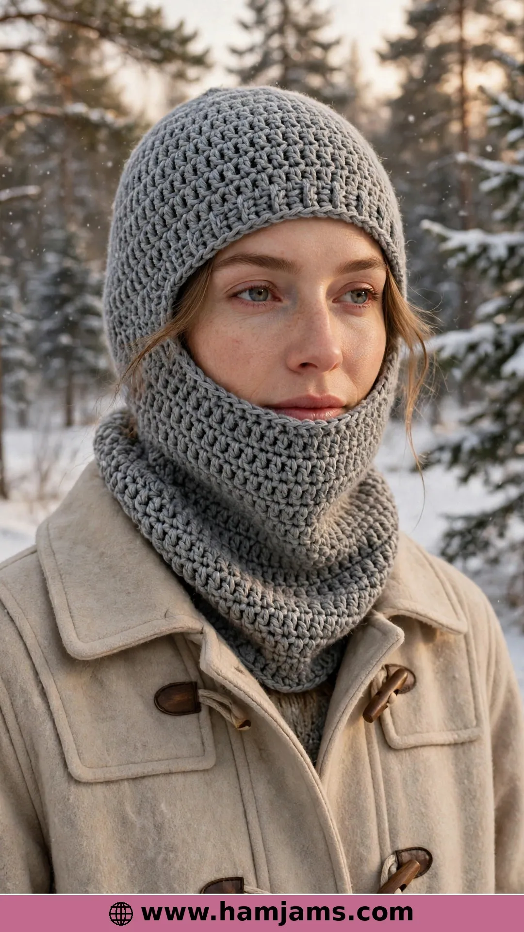 Tunisian Stitches for a Woven, Windproof Feel