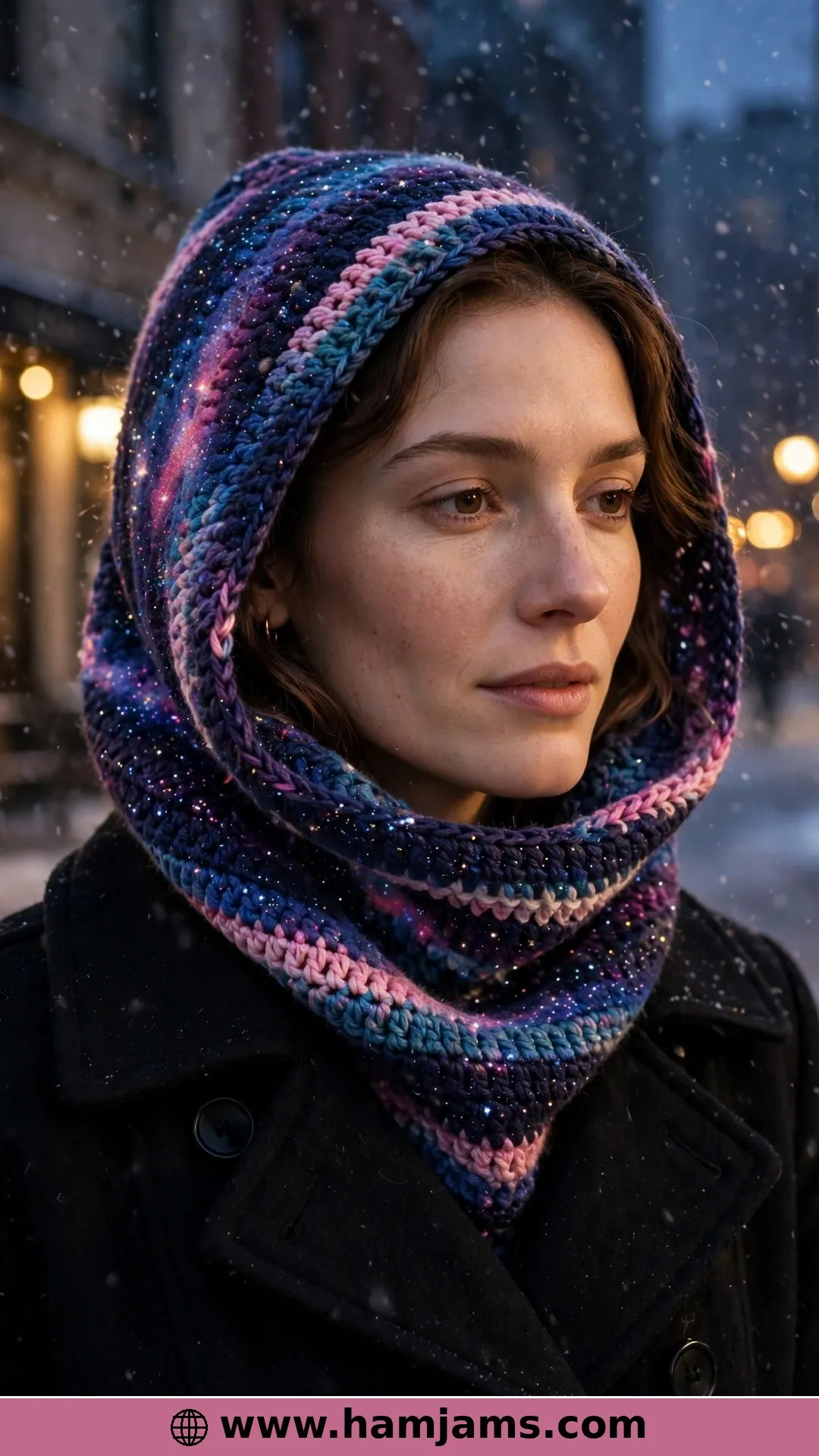 Galaxy Stripes on a Pull-Up Snood