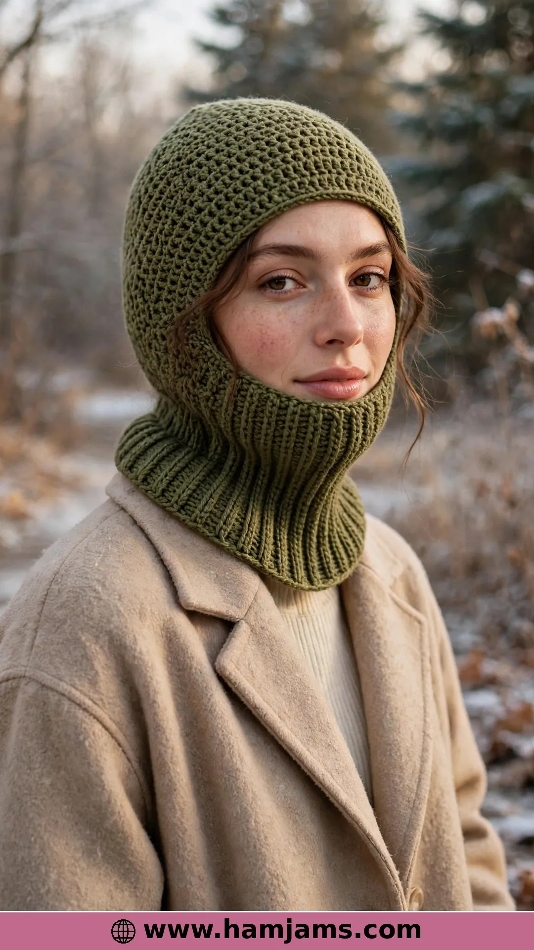 Moss Stitch Warmth, From Neck Tube to Hood (Video Tutorial)