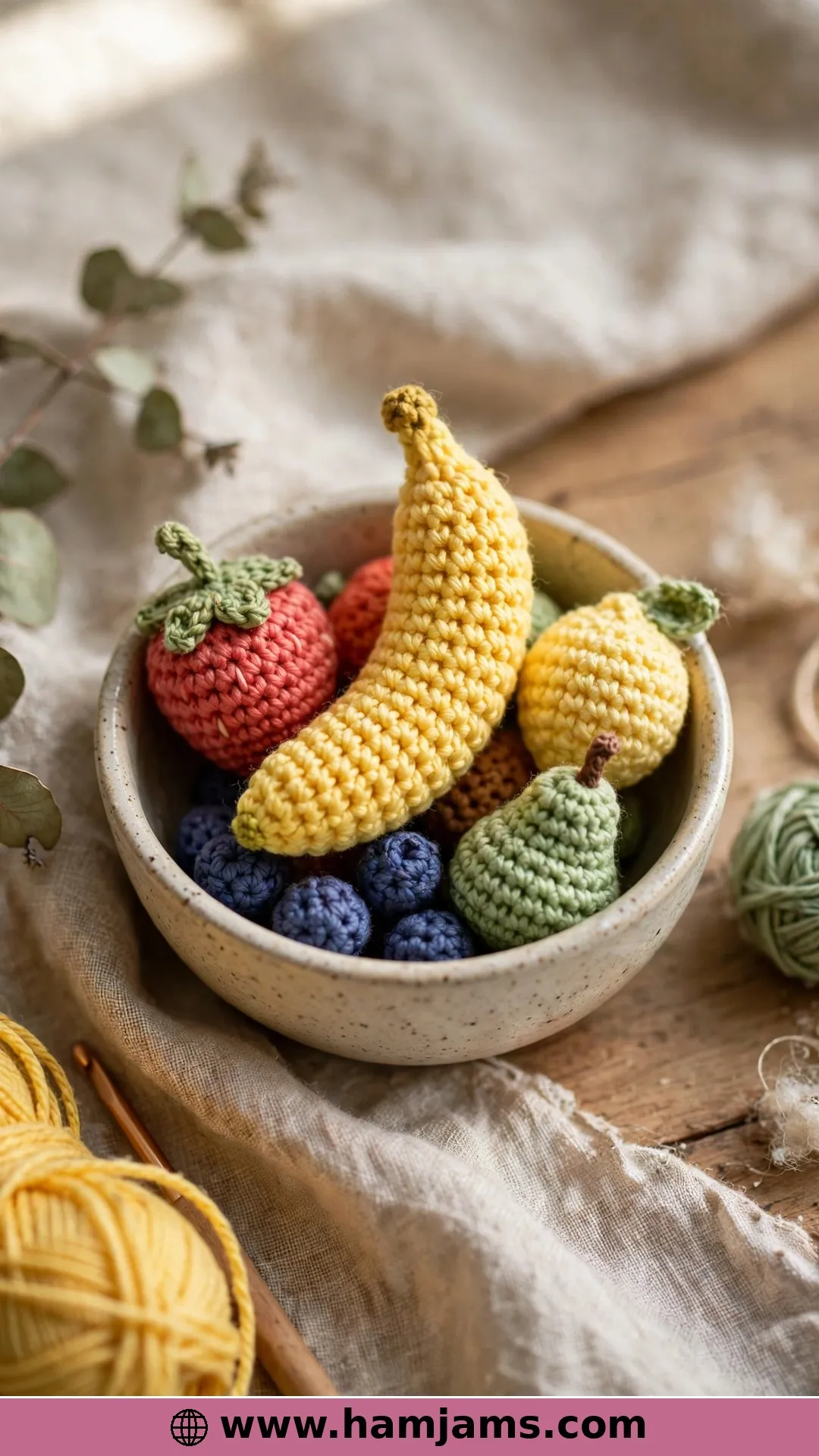 A Fruit-Bowl Mini in Sport Weight Yarn