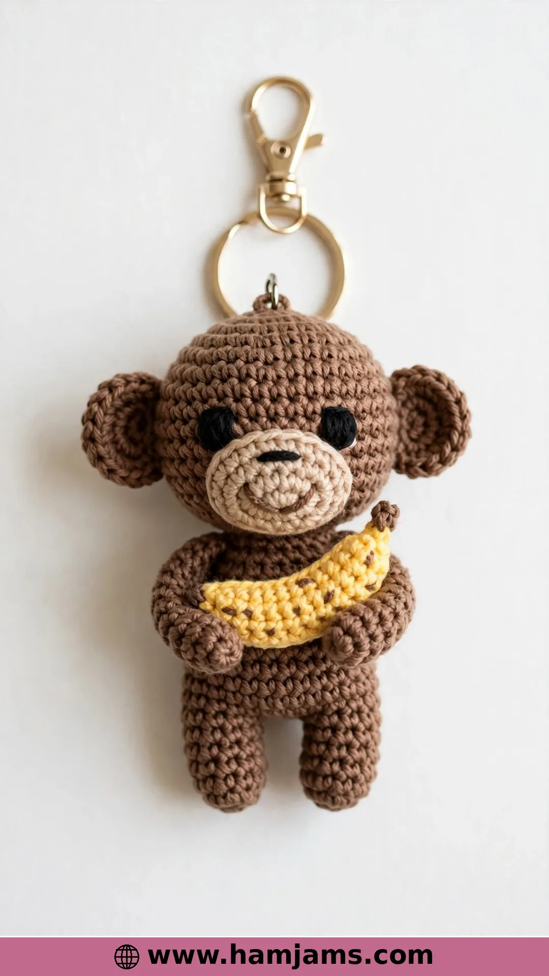 A Monkey Keychain With Its Own Little Banana