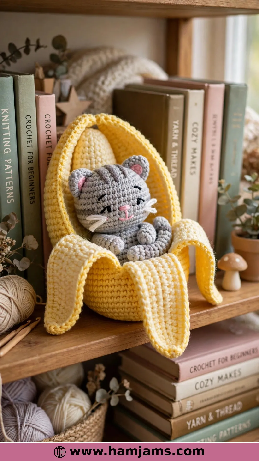 A Kitty Snuggled in a Banana Peel