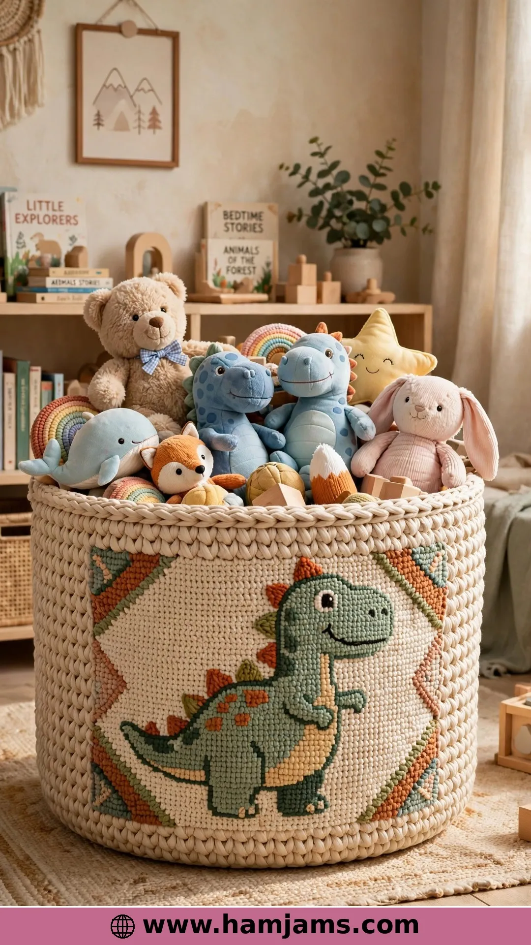 The Giant Dinosaur Toy Basket