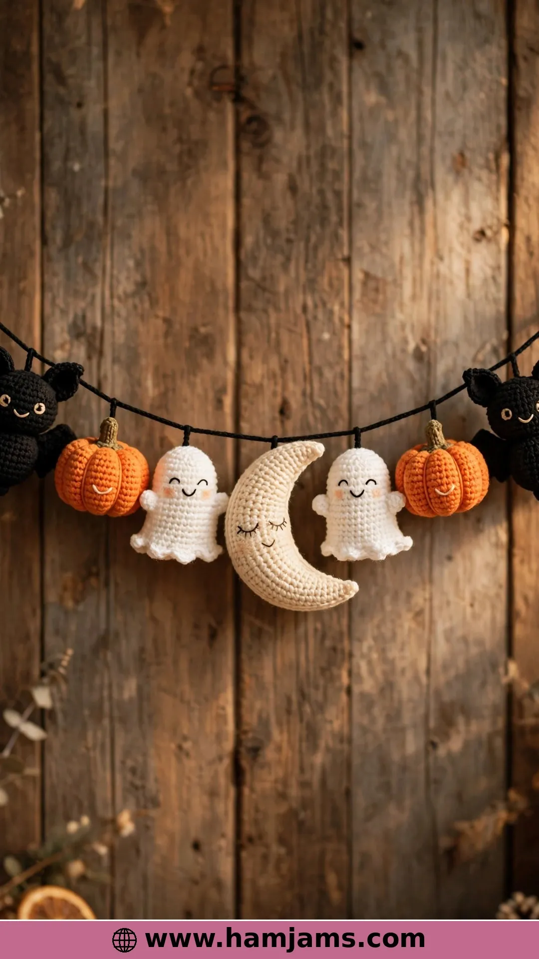 The Full Halloween Garland: Bats, Ghosts and a Sleepy Moon