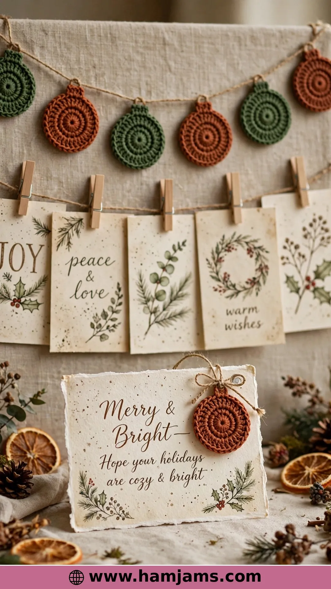 A Flat Bauble for Cards and Garlands