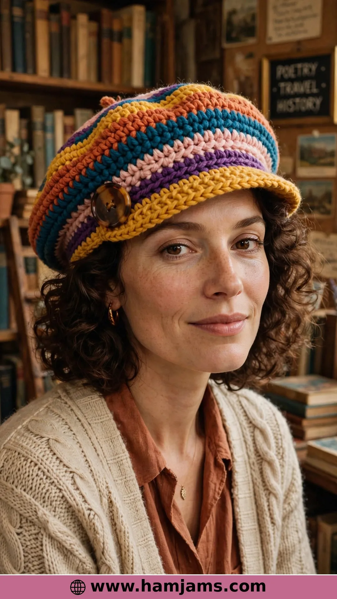 Striping Sock Yarn and One Big Button