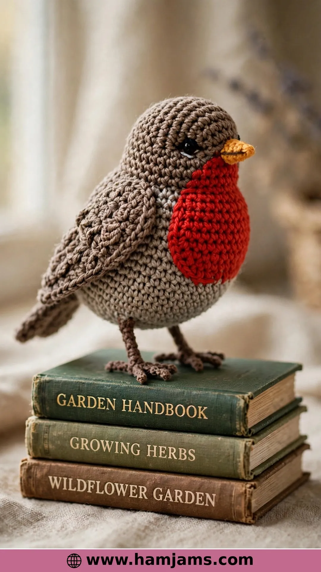 A Realistic English Robin in Bulky Yarn