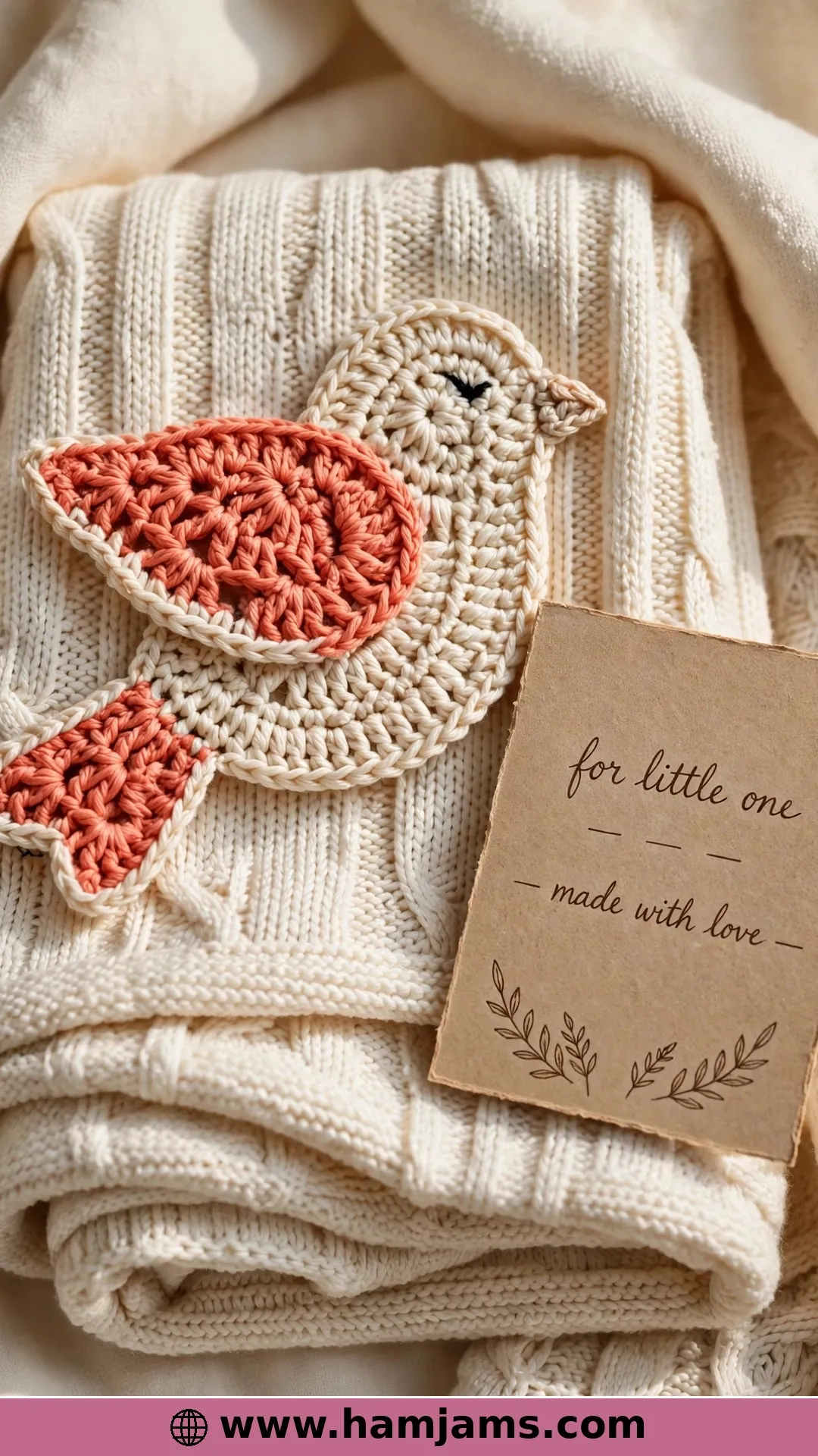 A Little Bird Appliqué for Blankets and Cards