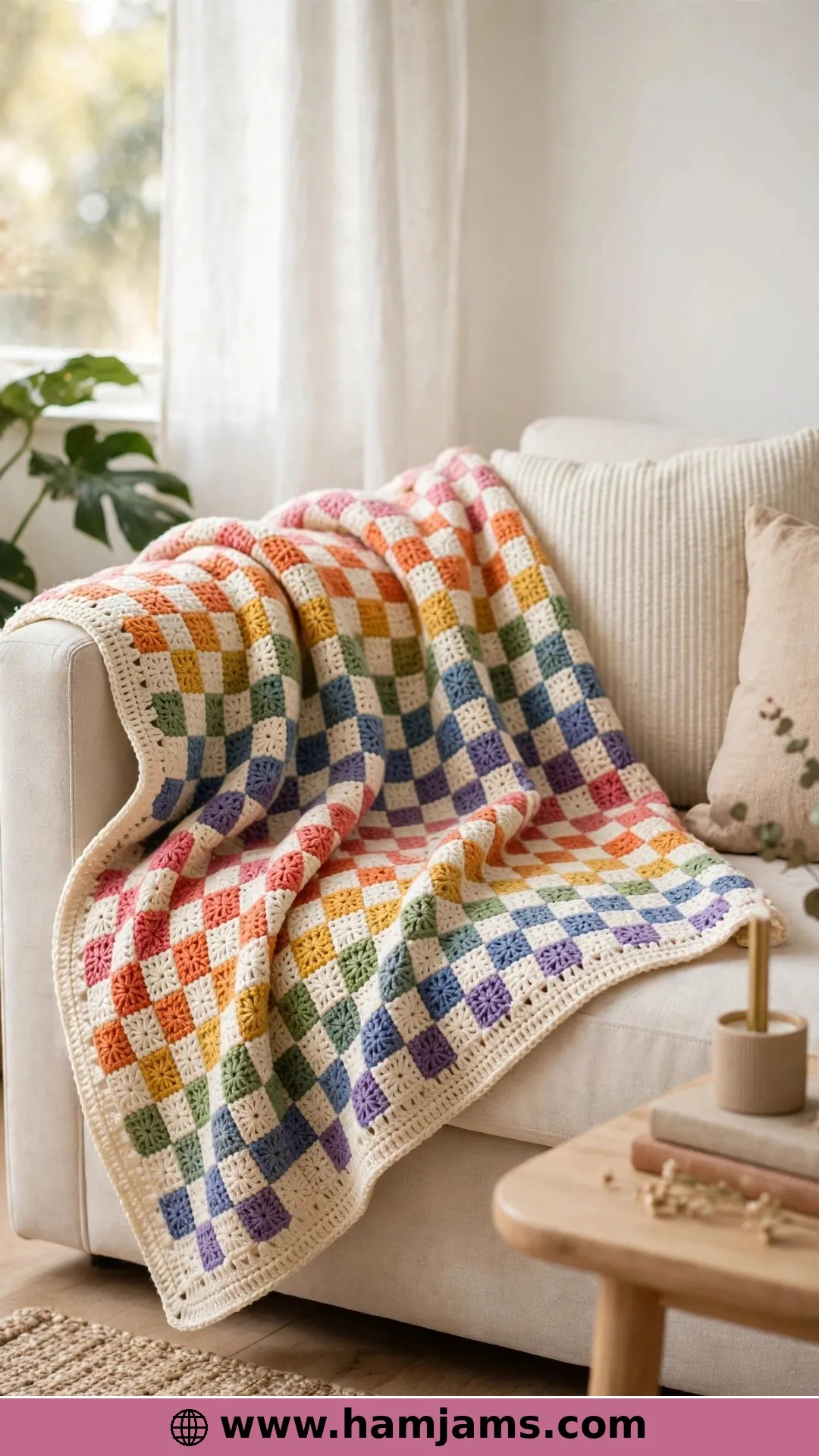 Checkerboard Chic, Worked in Strips