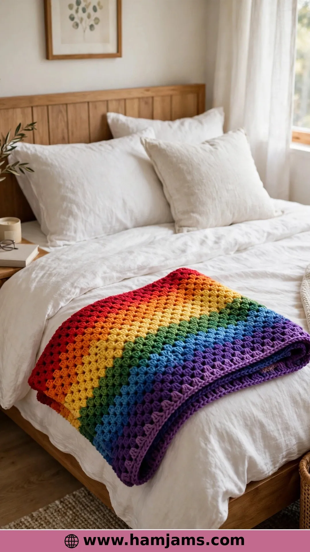 Rainbow V-Stitches With a Woven Look