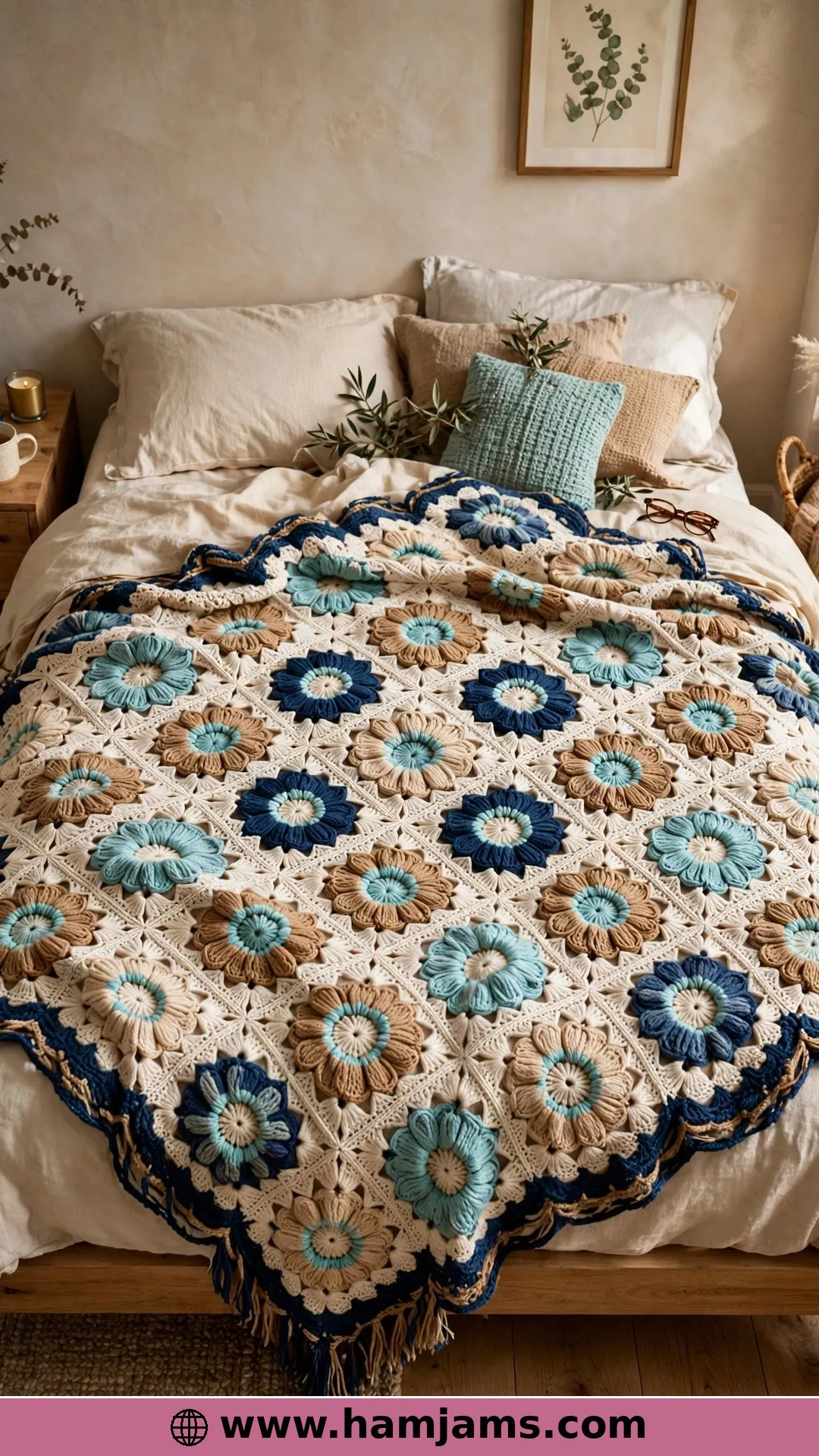 A Giant Flower Medallion Statement Throw