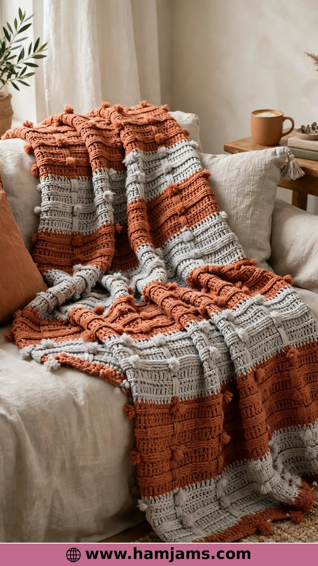Strips You Weave Into a Quilt-Look Blanket