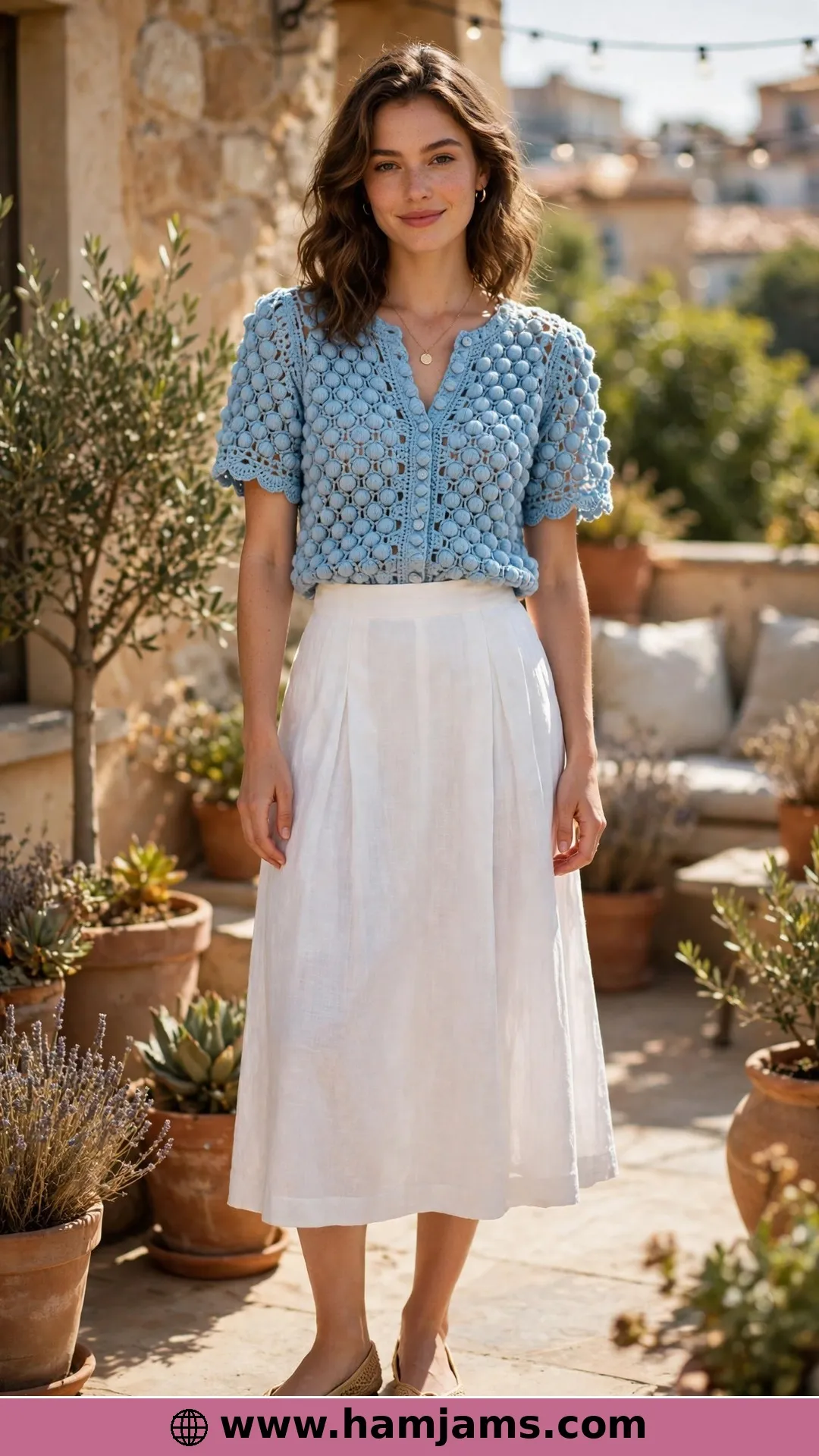The Bubble Stitch Summer Blouse