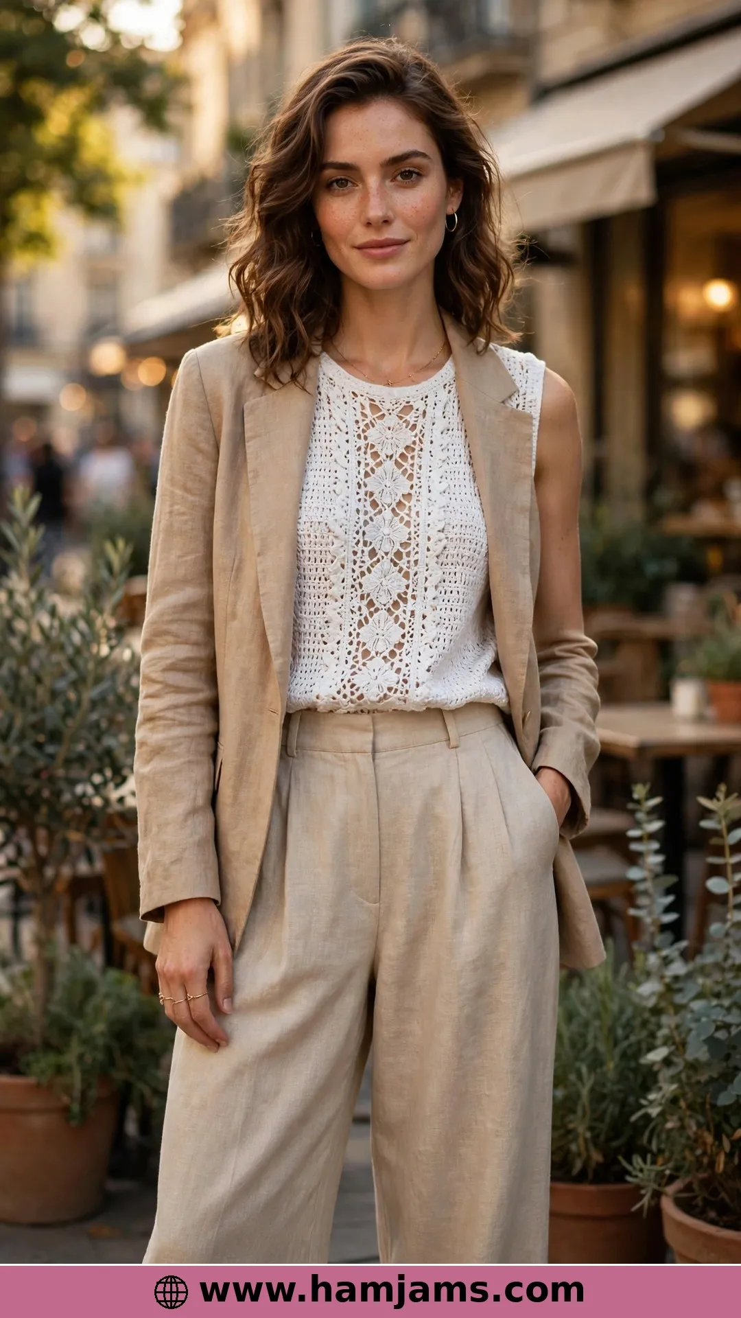 The Lace Panel Sleeveless Blouse