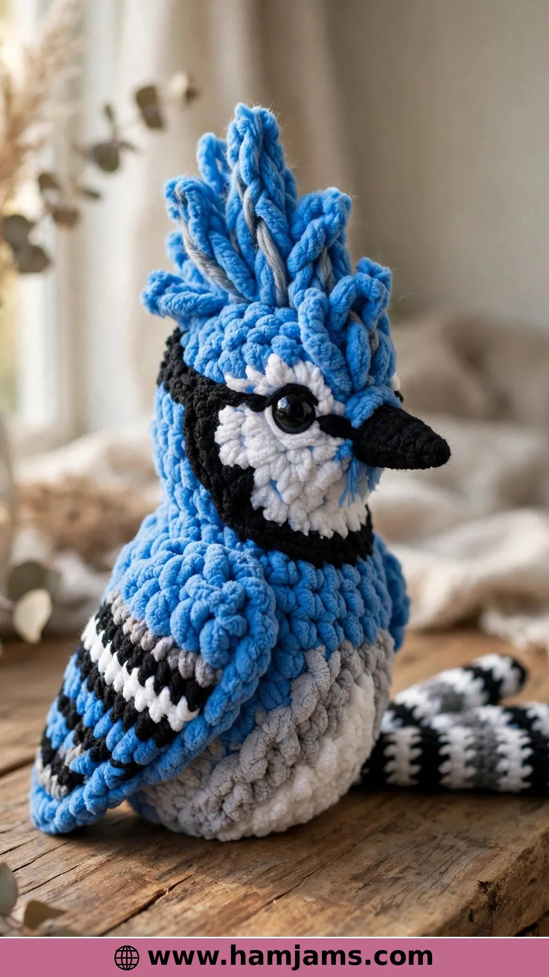 The Plush Jay in True Blue Jay Colours