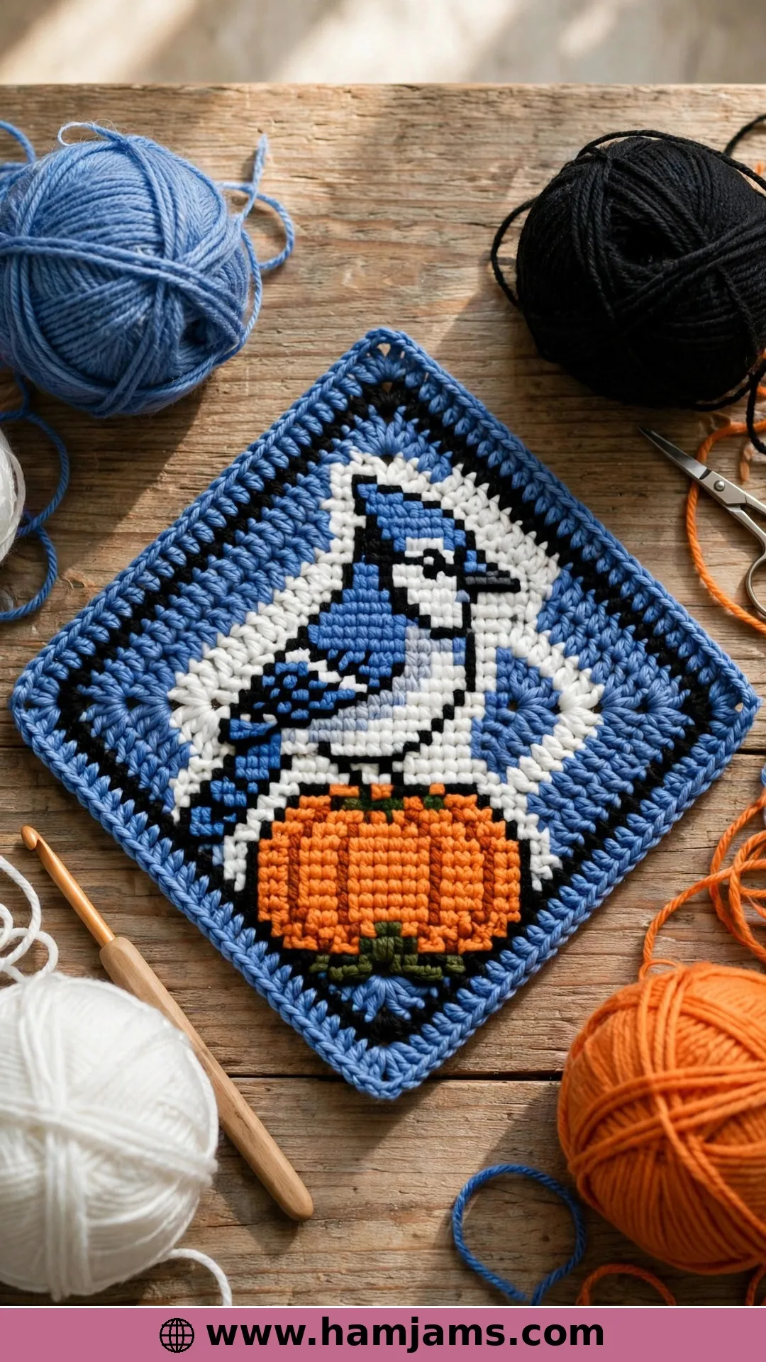 A Blue Jay on a Pumpkin, Square by Square