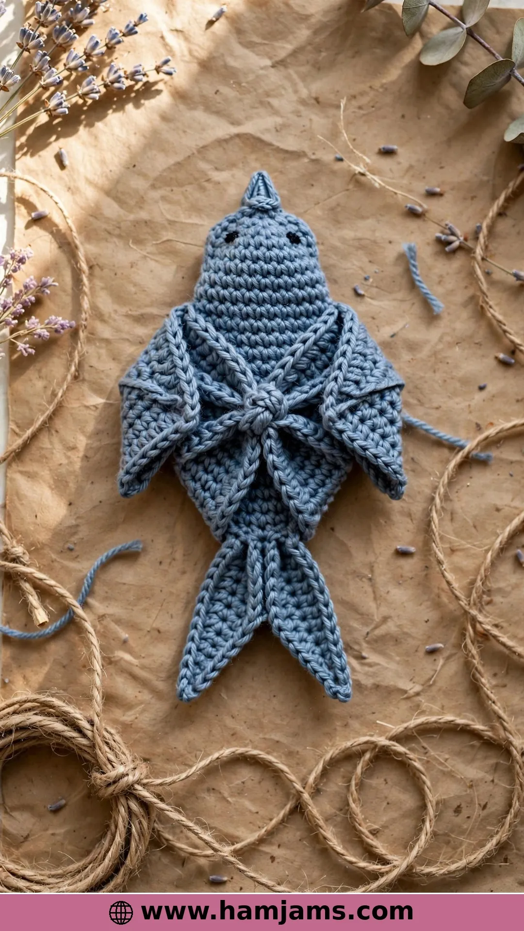 A Fold-and-Knot Origami Bird