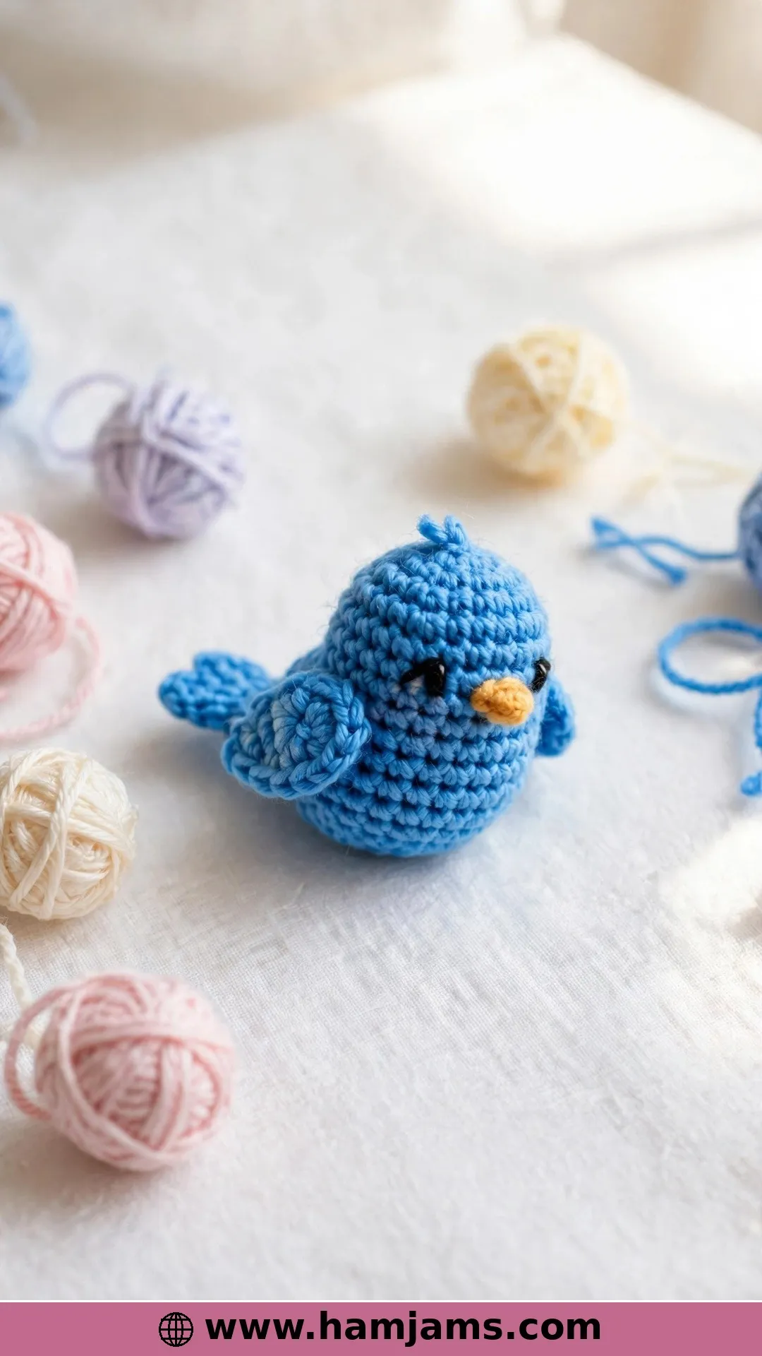 A Bitty Bluebird for Scrap Yarn