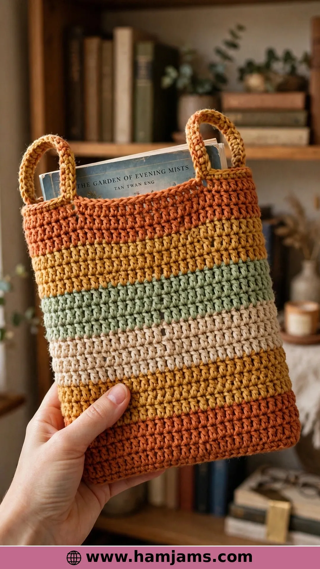 Granny-Stitch Rows and Sweet Little Handles
