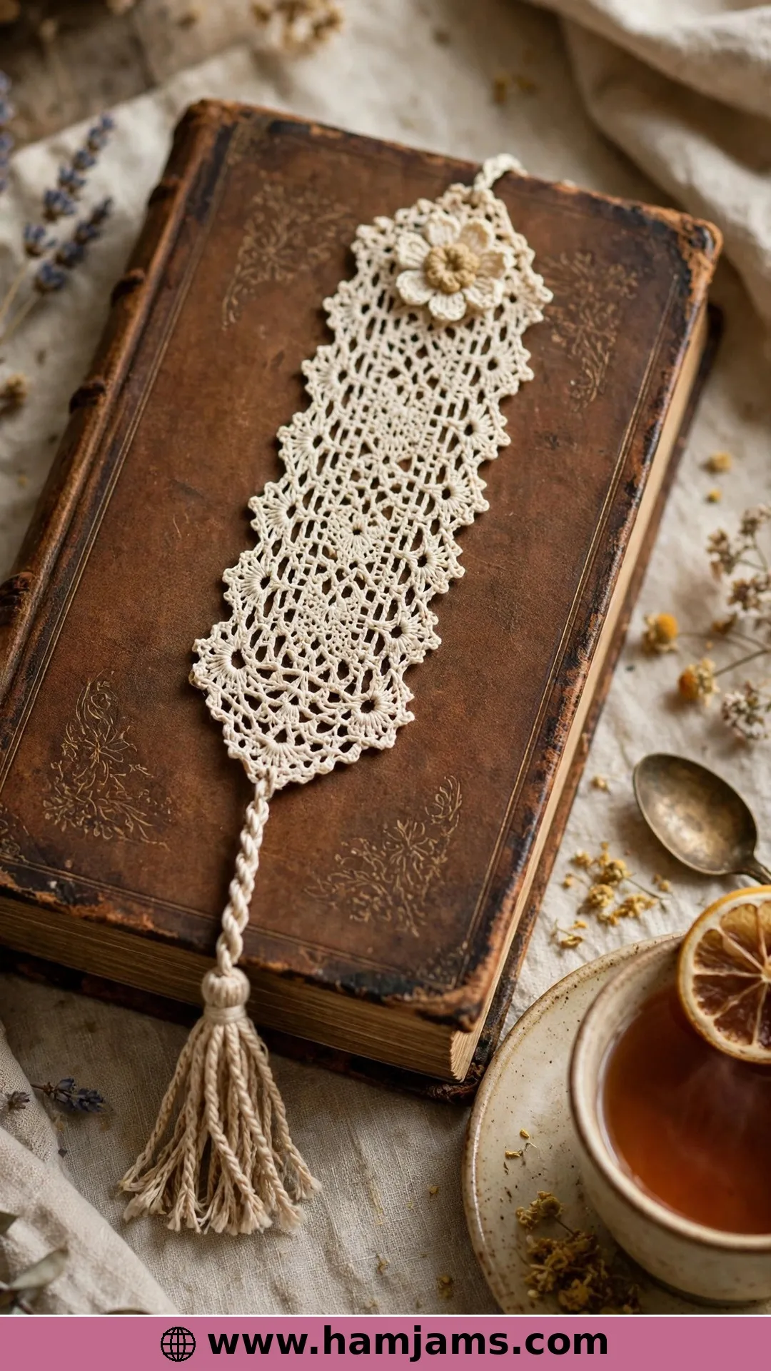 A Vintage Lace Heirloom With a Flower on Top
