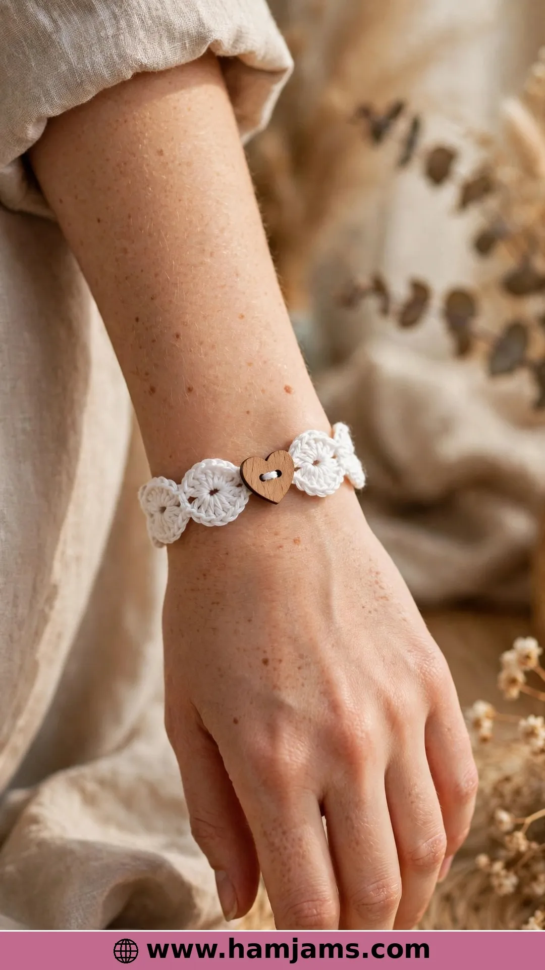 Shells and a Sweet Heart Button