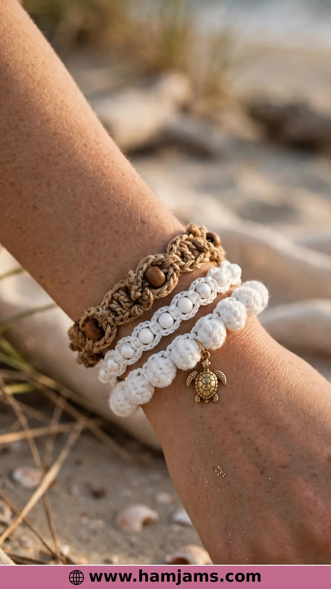 Three Beaded Bracelets on One Page