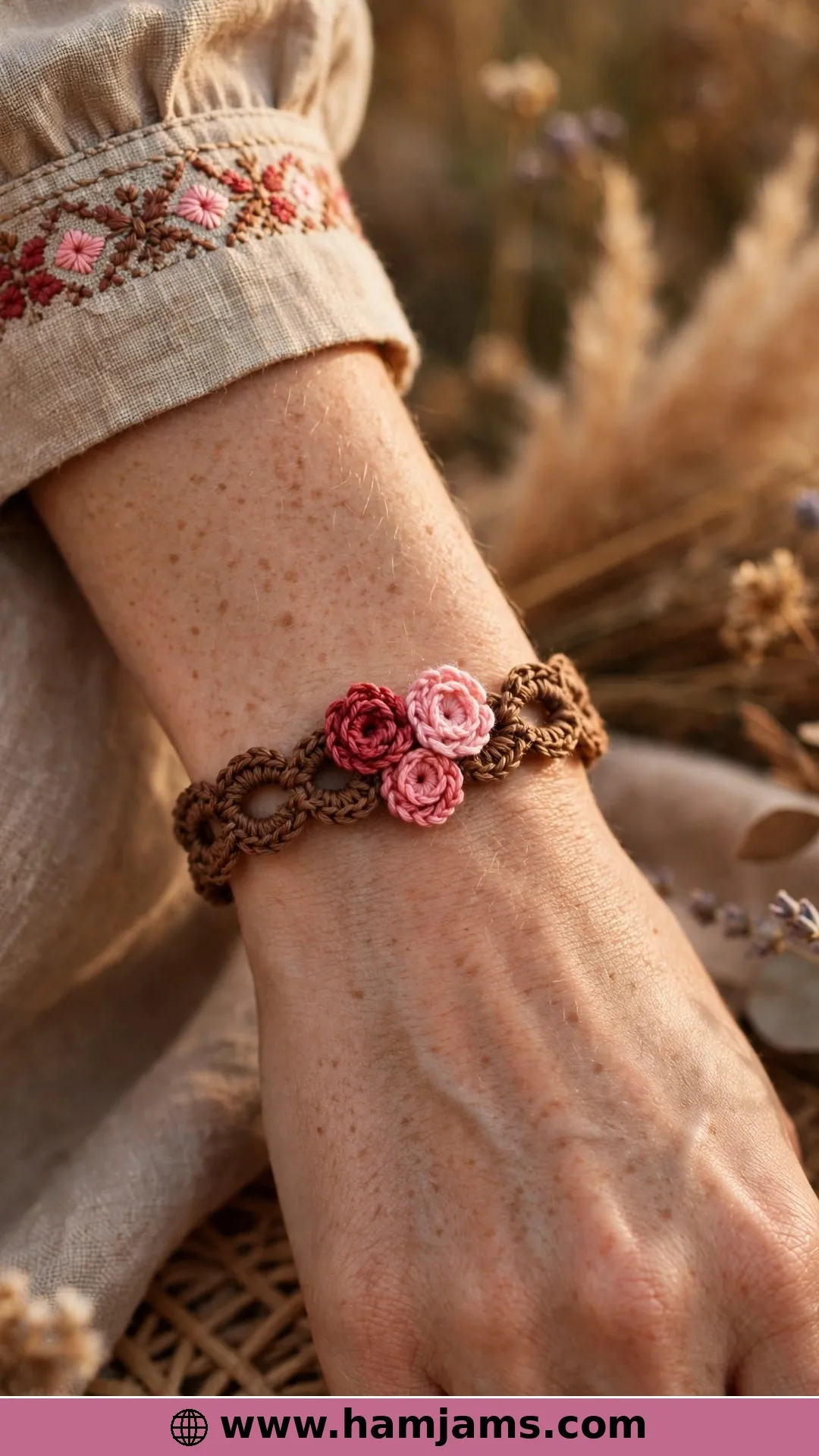 Rosettes and Bobbles From a DROPS Set