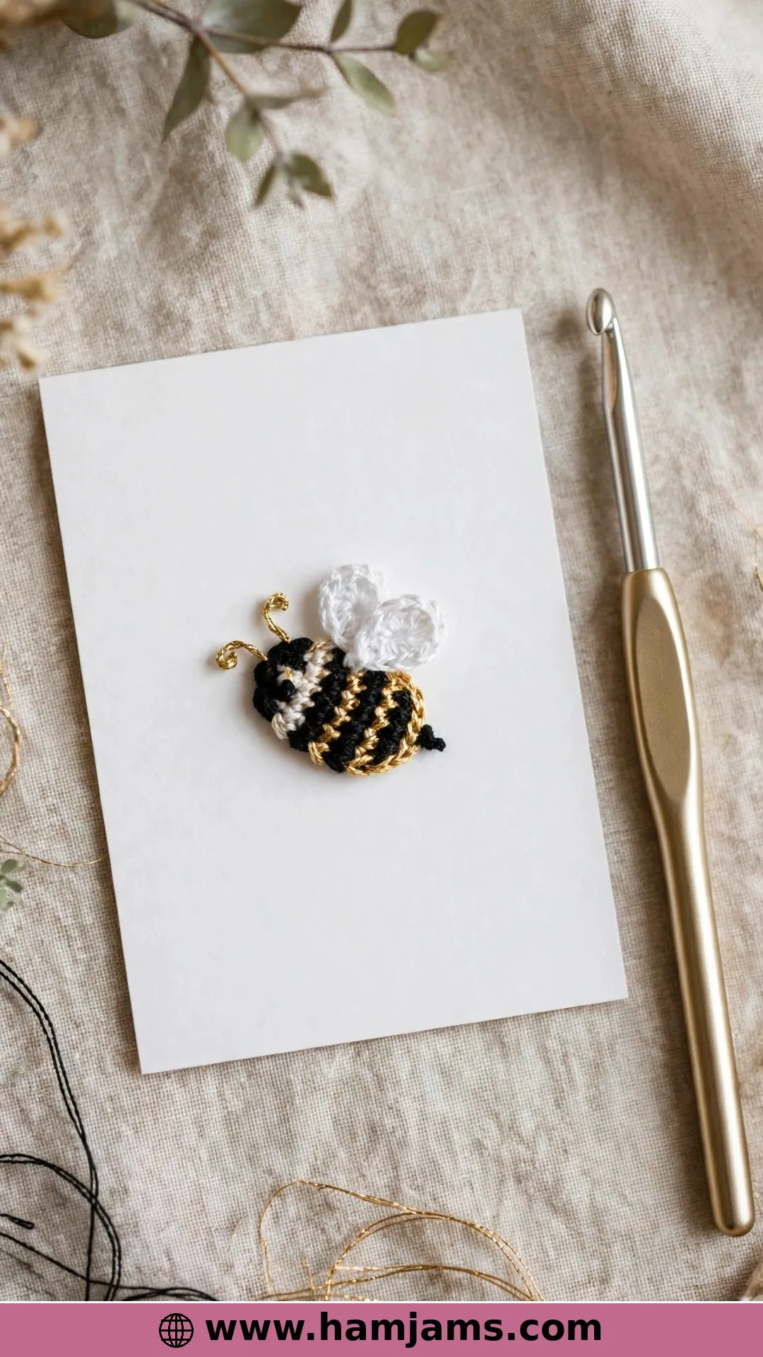A Thread Bee Appliqué Smaller Than a Coin