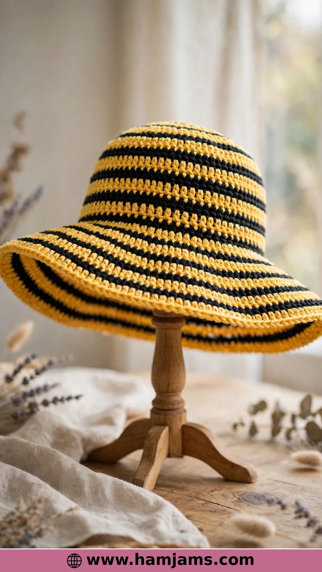 A Striped Sun Hat for Sunny Days