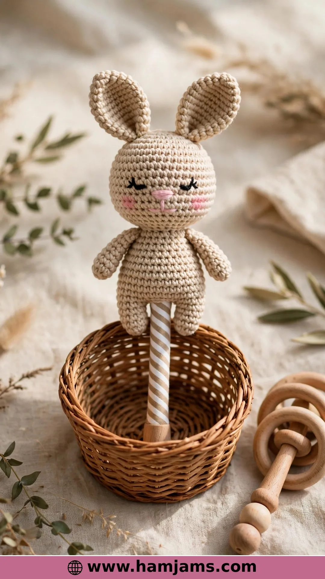 The Bunny Rattle with a Handle