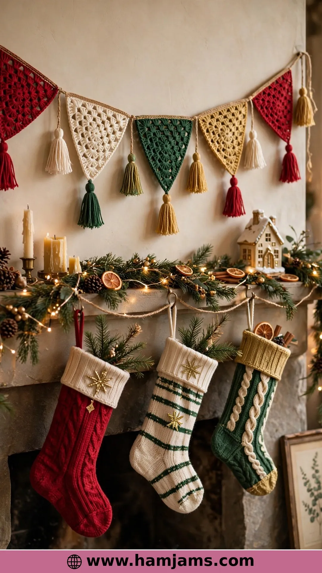 Granny Joy for the Christmas Mantel