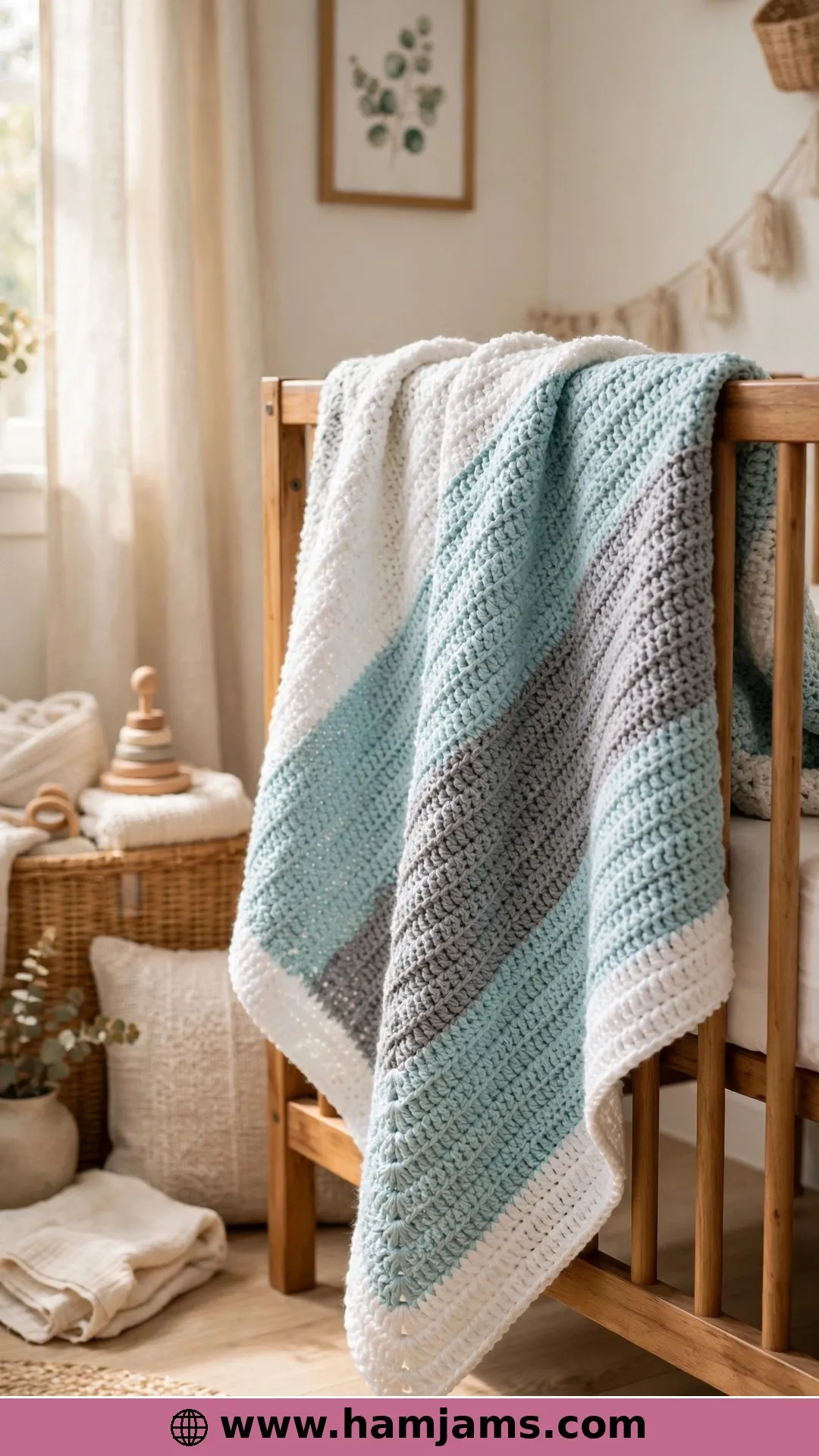Slanted Stripes for Your Very First C2C
