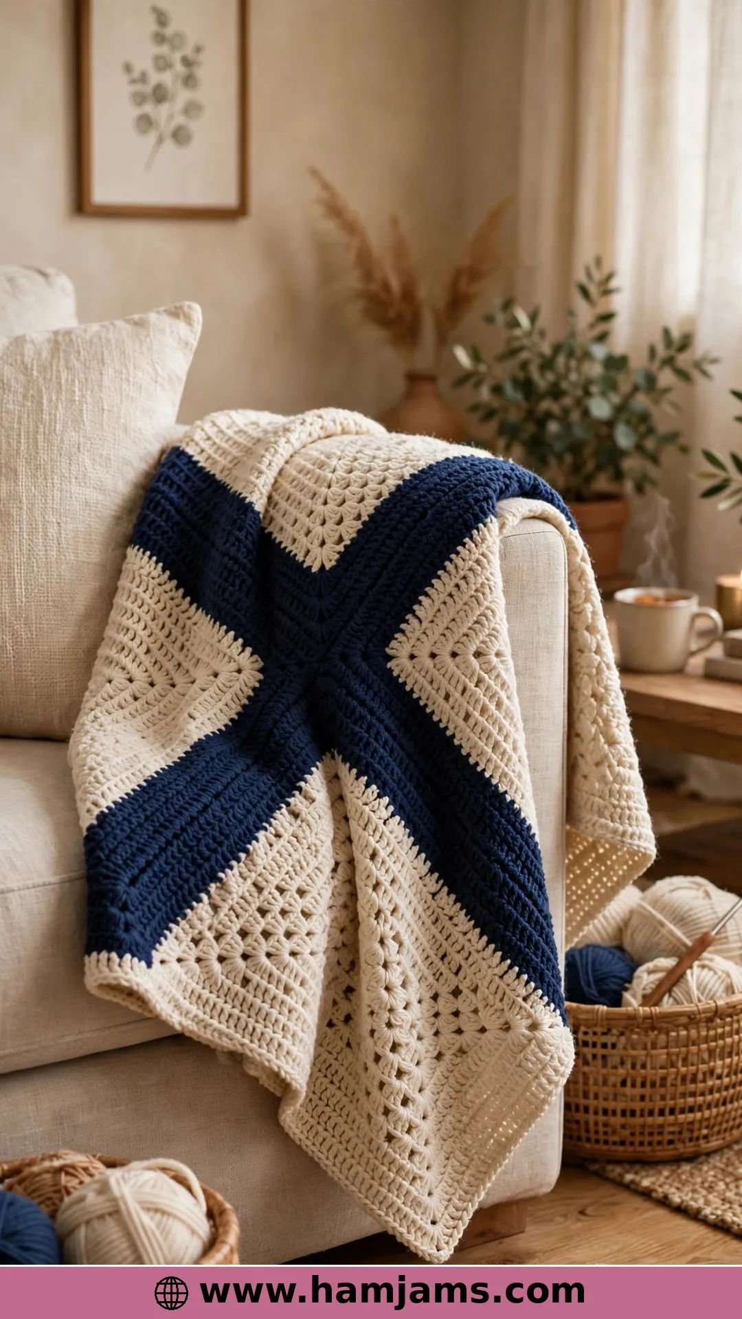 X Marks the Spot: A Graphic Boho Lapghan