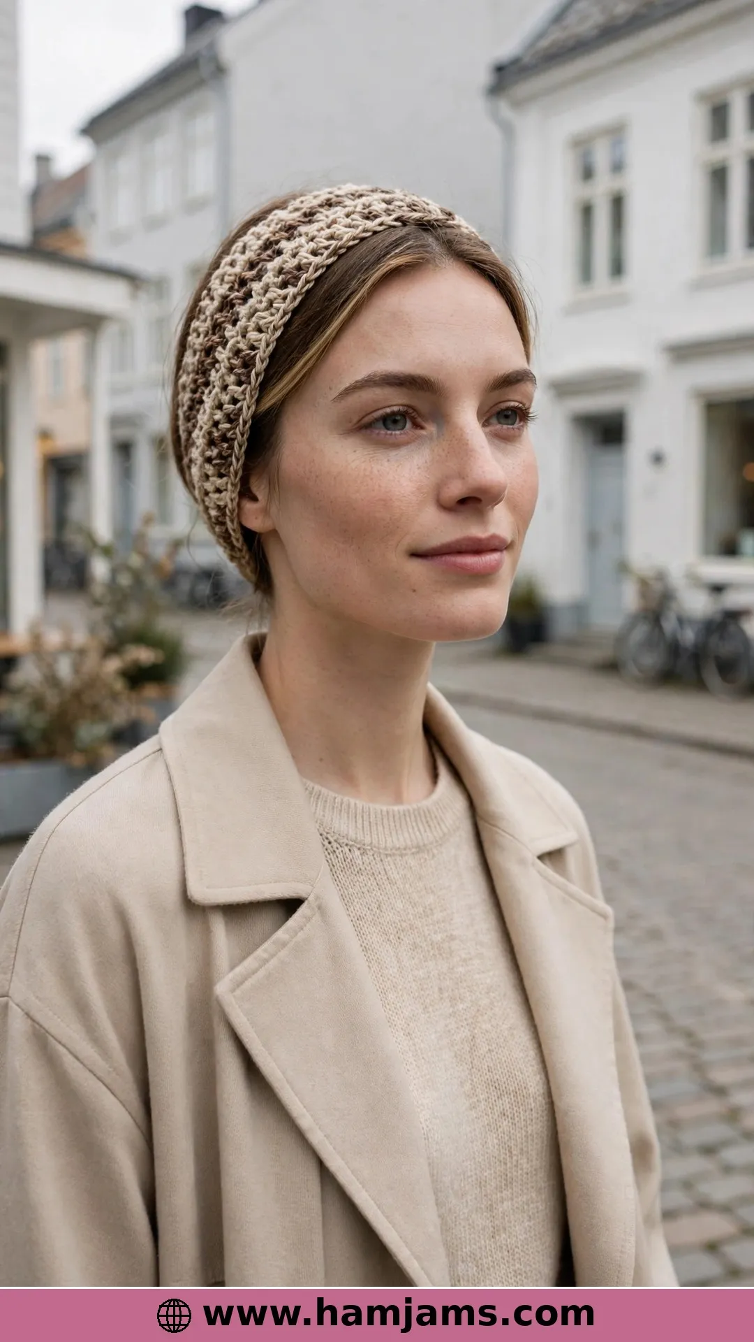 The Soft Two-Tone Head Band in Three Strands of Wool