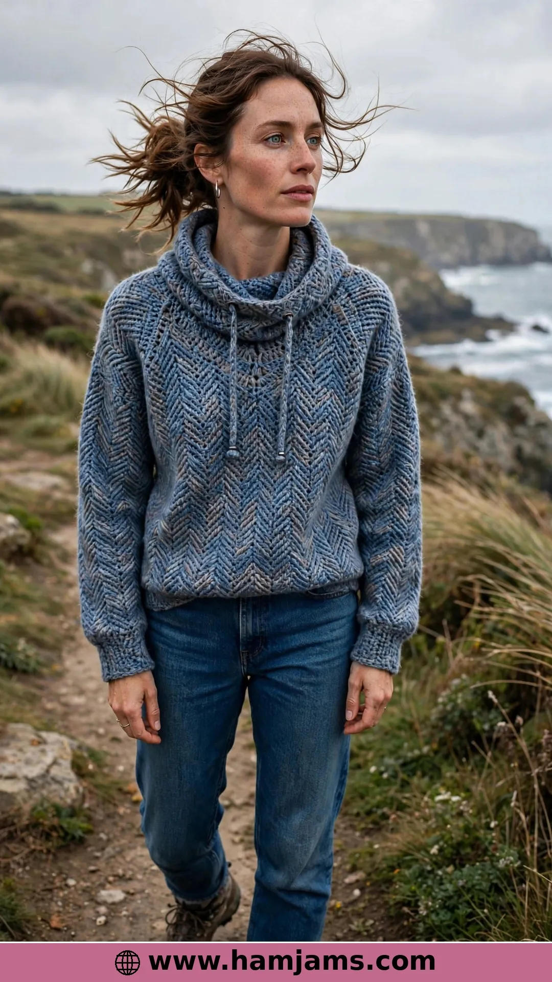 The Sporty Cowl-Neck Pullover with a Drawstring