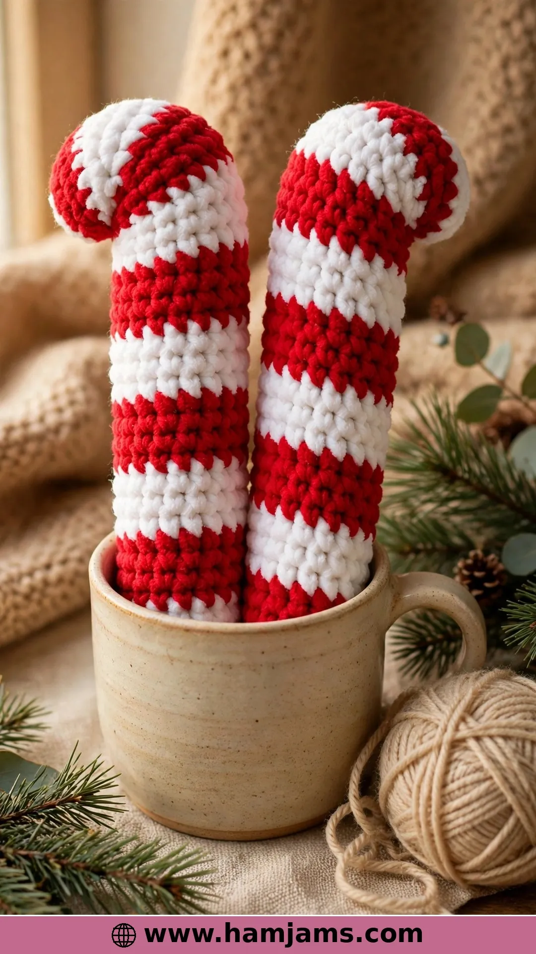 A Plump Amigurumi Cane in Cotton