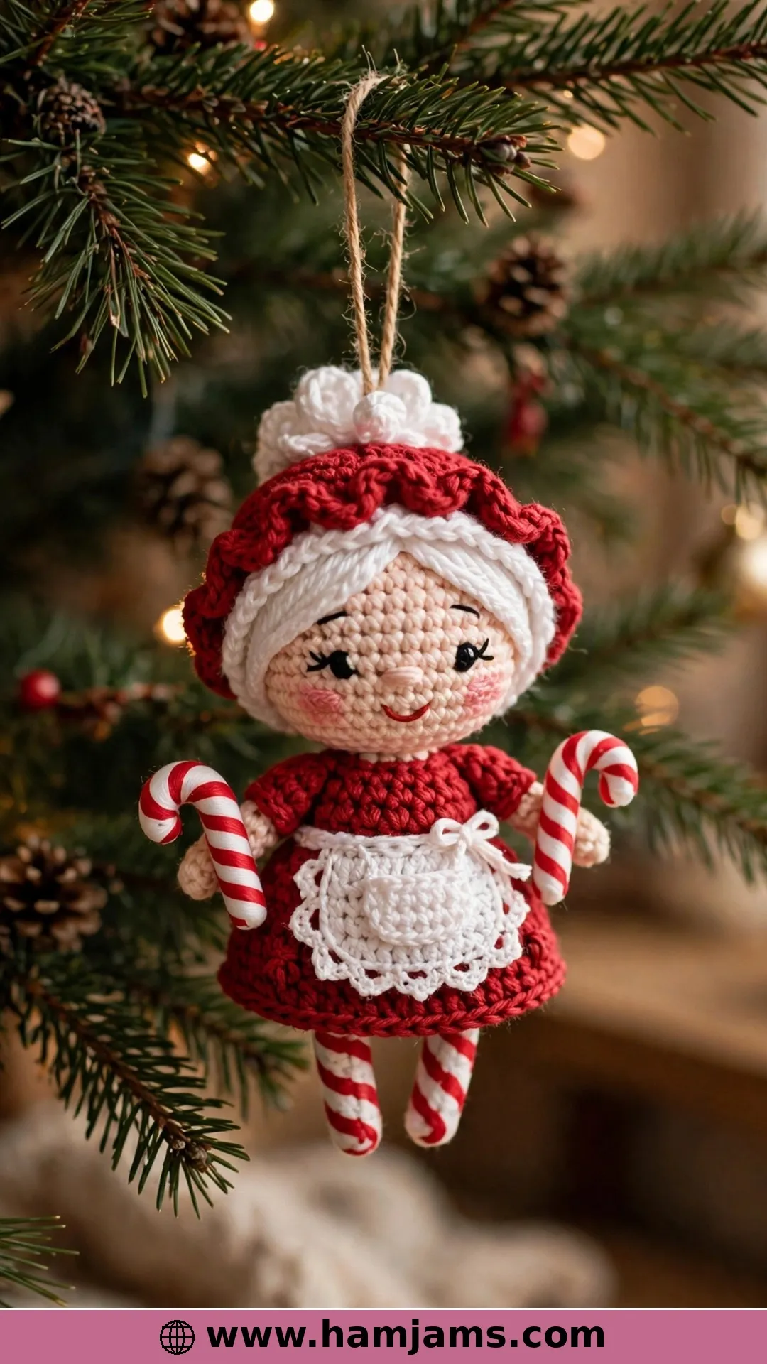 Mrs Claus With Candy Cane Arms and Legs