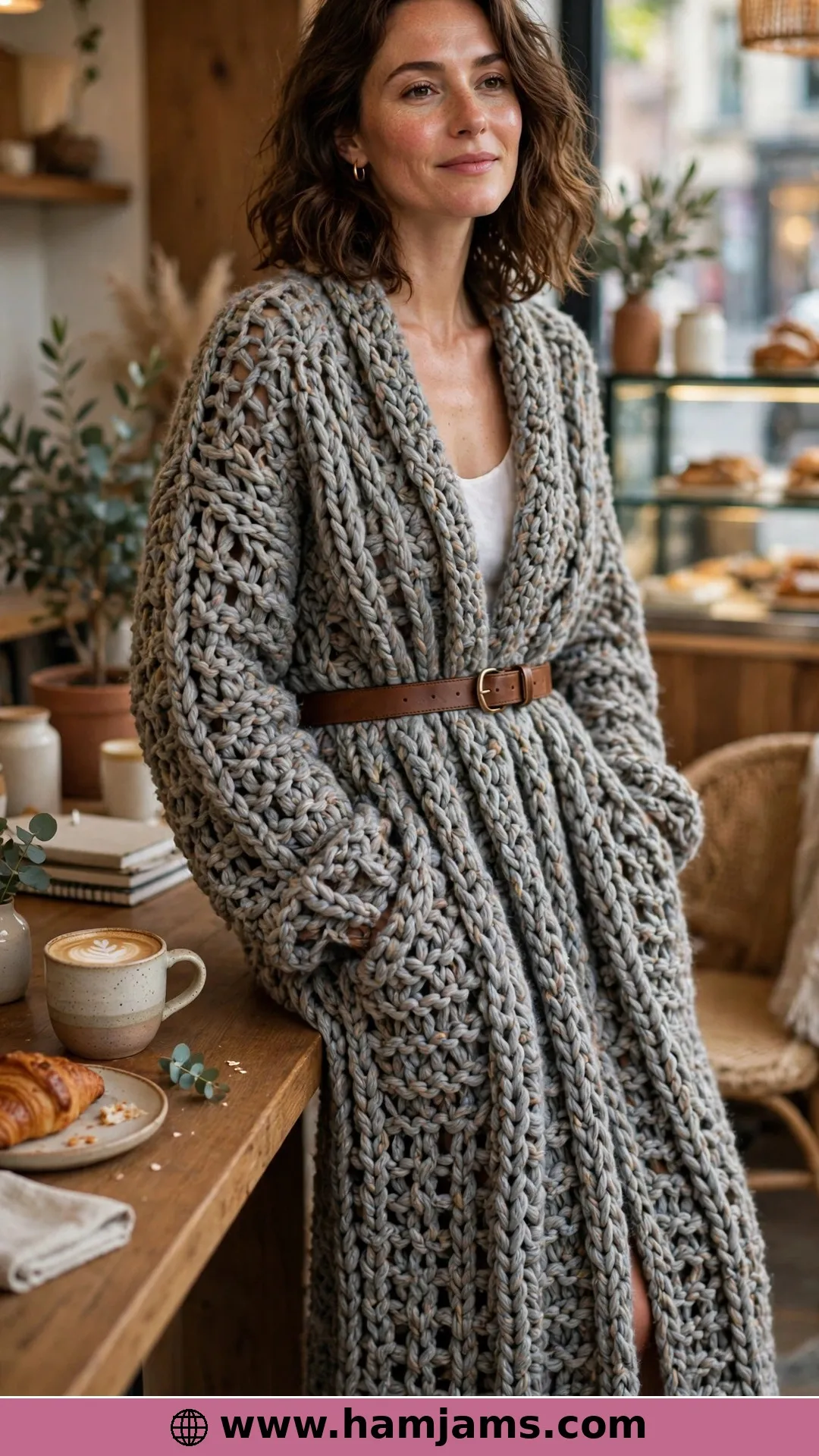 Two Strands, One Very Long Cardigan