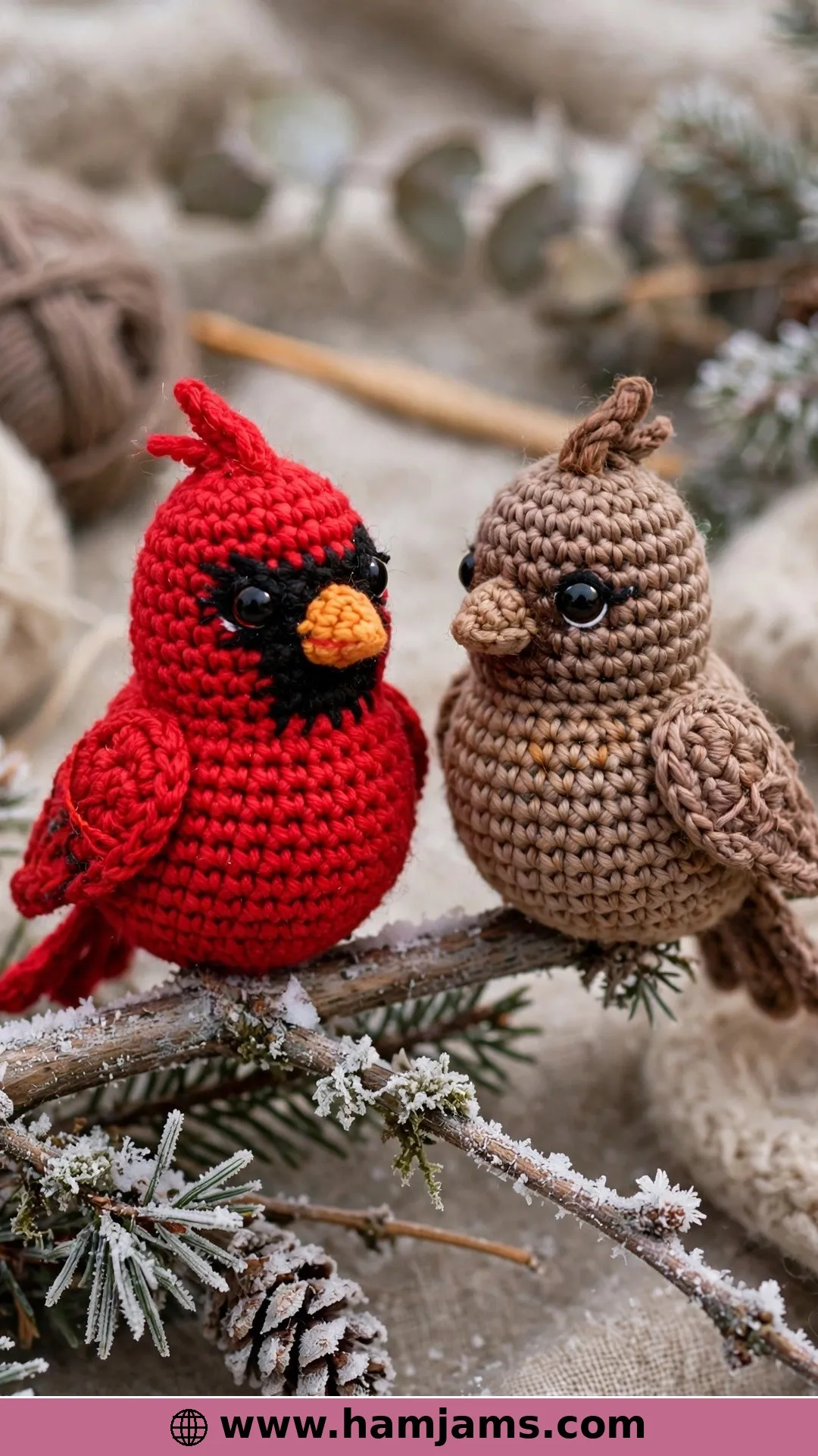 A Red Cardinal in Two Colourways