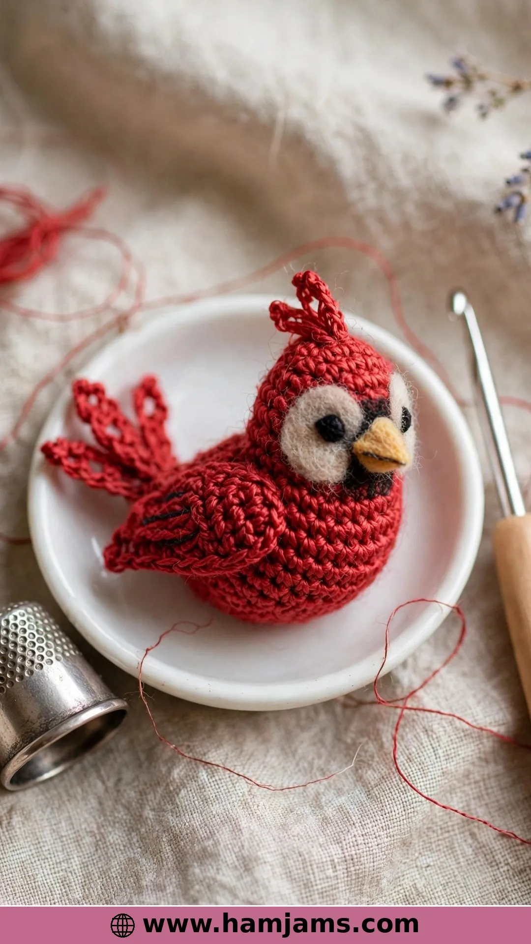 A Tiny Bird in Fine Thread